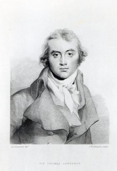 Selbstporträt, graviert von J. Worthington von Thomas Lawrence